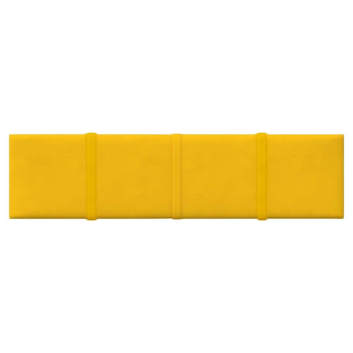 VIDAXL Panneaux muraux 12 pcs Jaune 60x15 cm Velours 1,08 m^2