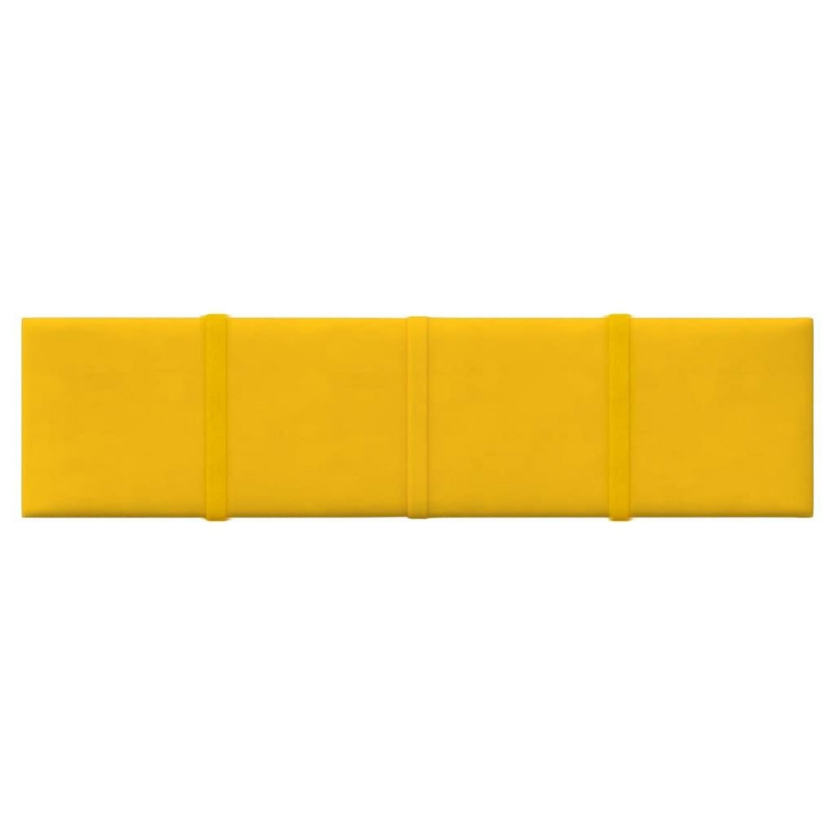 VIDAXL Panneaux muraux 12 pcs Jaune 60x15 cm Velours 1,08 m^2