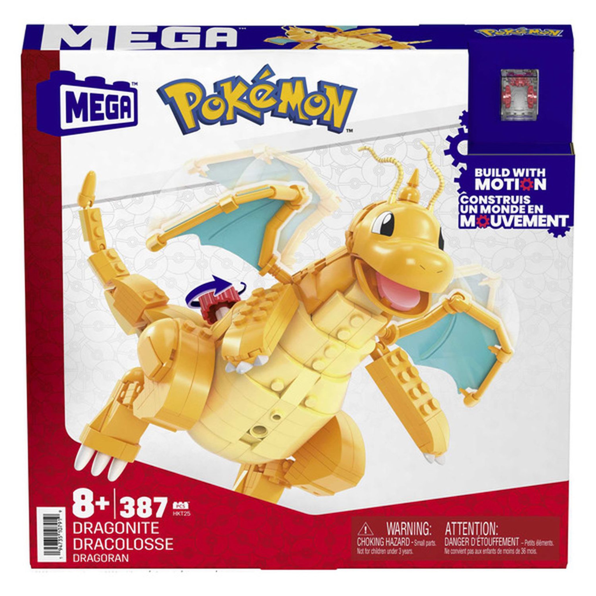 Voir la diapositive 4 : MEGA CONSTRUX Dracolosse - Jeu à assembler - Pokémon 