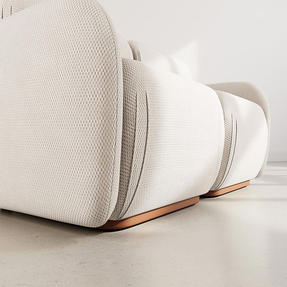 LISA DESIGN Penelope - canapé droit modulable 2 places en velours texturé