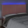 Voir la diapositive 3 : VIDAXL Tete de lit a LED Rose 200x5x118/128 cm Velours