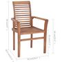 Voir la diapositive 6 : VIDAXL Chaises a manger lot de 2 avec coussins bleu clair Bois de teck