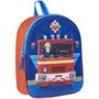 Voir la diapositive 2 : Sac maternelle 3D bleu et rouge SAM LE POMPIER ON DUTY