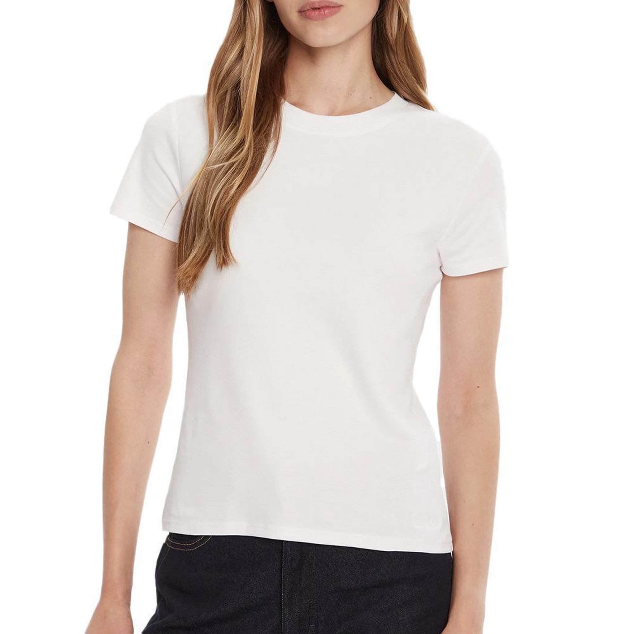 CALVIN KLEIN JEANS T-Shirt Blanc Femme Calvin Klein Jeans Supima. Coloris disponibles : Blanc