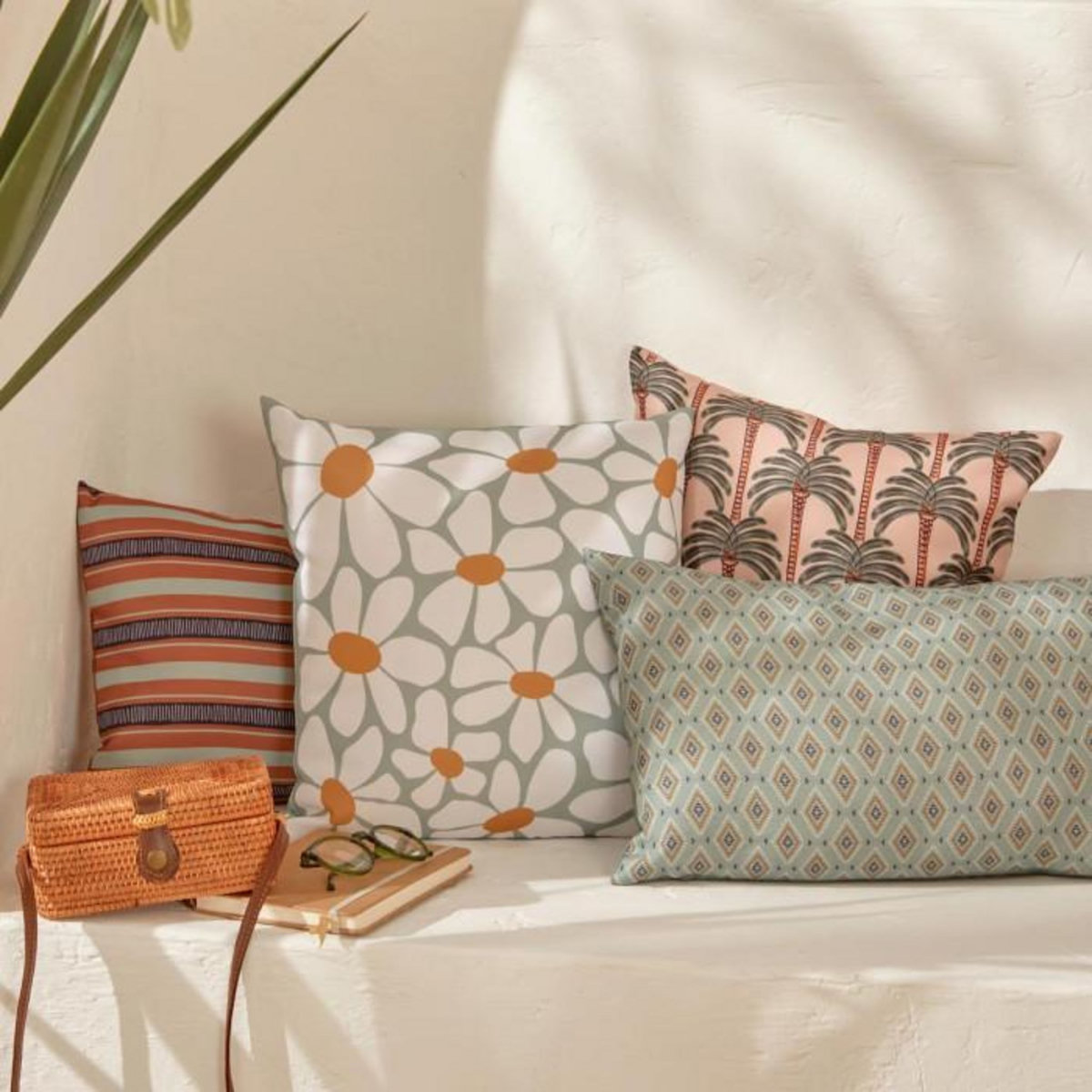 ATMOSPHERA Housse de Coussin Extérieur  Talia  40x40cm Vert Céladon