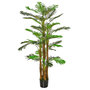 Voir la diapositive 1 : OUTSUNNY Palmier artificiel H.1,85 m arbre artificiel tronc branches lichen feuilles grand réalisme pot inclus