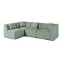 Voir la diapositive 3 : LISA DESIGN Nova - canapé modulable d'angle gauche - 5 places - avec pouf d'appoint - en velours