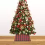 VIDAXL Jupe de sapin de Noël Rouge et noir 48x48x25 cm