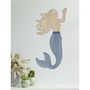Voir la diapositive 5 : Paris Prix Décoration Murale en Métal  Sirène  60cm Naturel & Bleu
