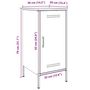 Voir la diapositive 6 : VIDAXL Buffets 2 pcs rose 36x39x79 cm acier