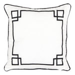 ATMOSPHERA Coussin Déco Brodé  The Palm  40x40cm Blanc