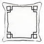 Voir la diapositive 1 : ATMOSPHERA Coussin Déco Brodé  The Palm  40x40cm Blanc