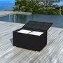 Voir la diapositive 2 : Paris Prix Coffre de Rangement en Résine  Tressé  132cm Noir