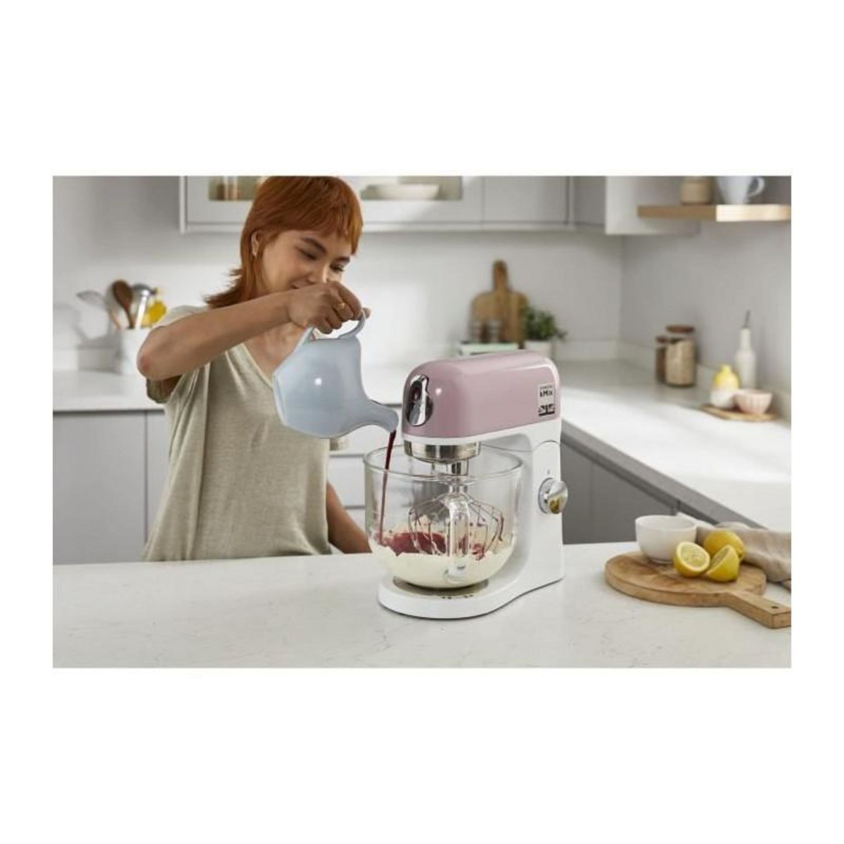 KENWOOD Robot pâtissier multifonction KENWOOD KMX754PP - - Moteur professionnel 1000W - 2 sorties pour accessoires - Bol en verre 5L av