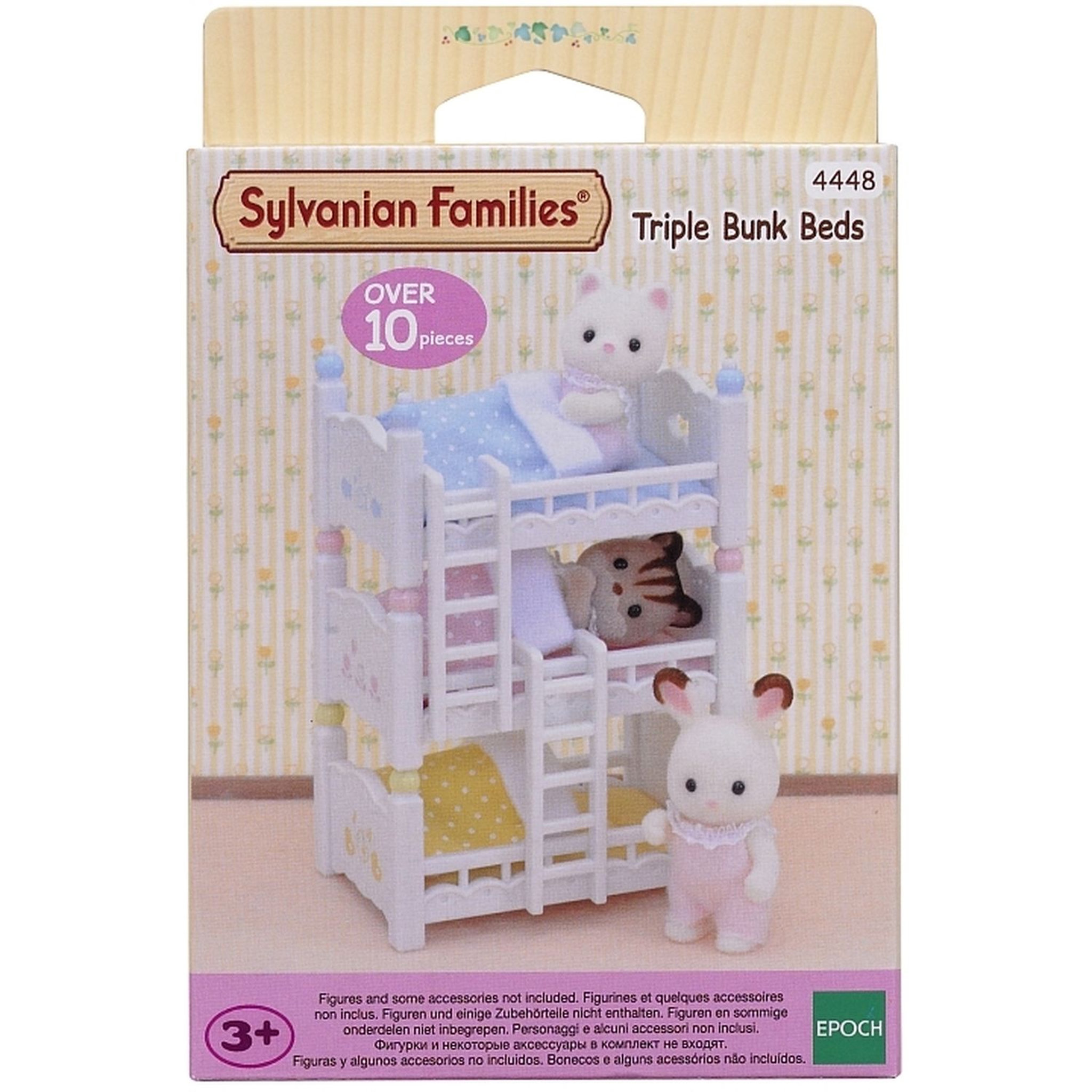 Voir la diapositive 2 : Epoch d'Enfance 4448 Lits Superposés à 3 Couchettes Bébés Sylvanian