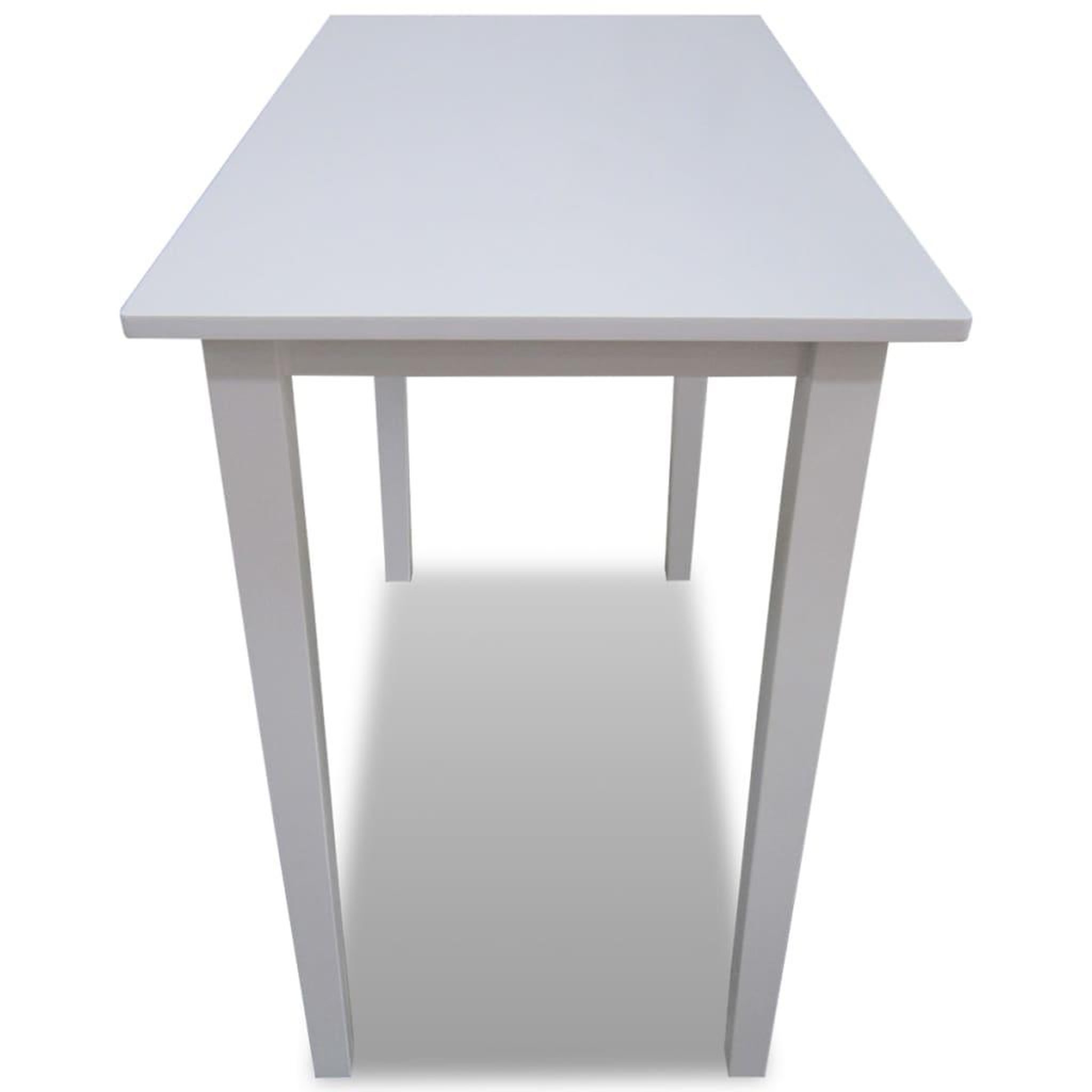 Voir la diapositive 3 : VIDAXL Table de bar en bois Blanc