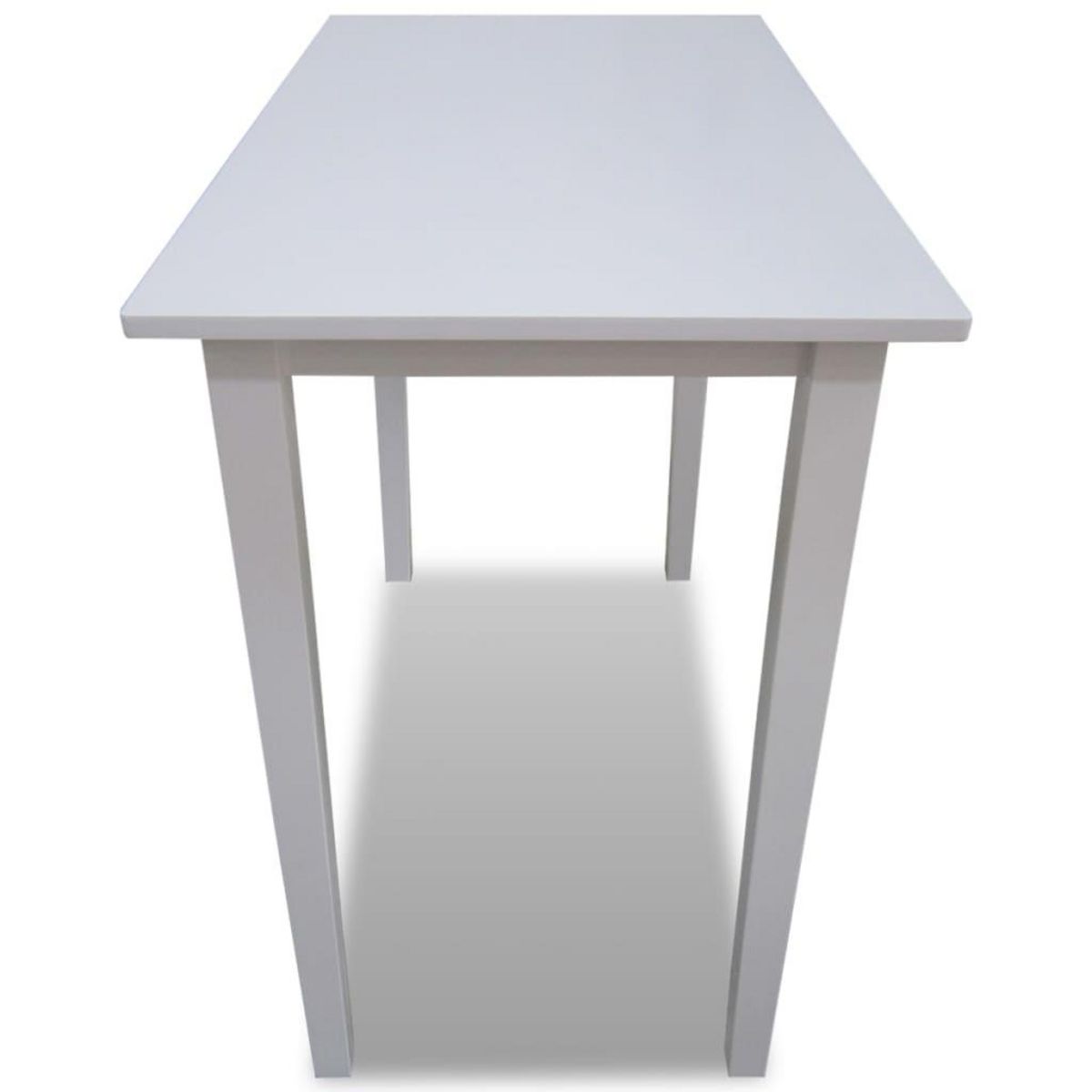 VIDAXL Table de bar en bois Blanc