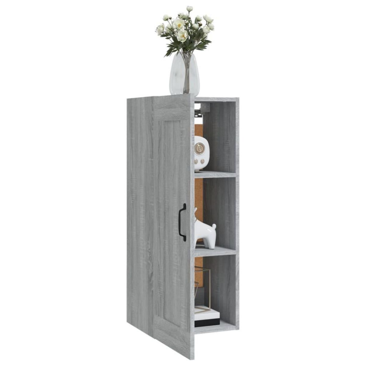VIDAXL Armoire suspendue Sonoma gris 35x34x90 cm Bois d'ingenierie
