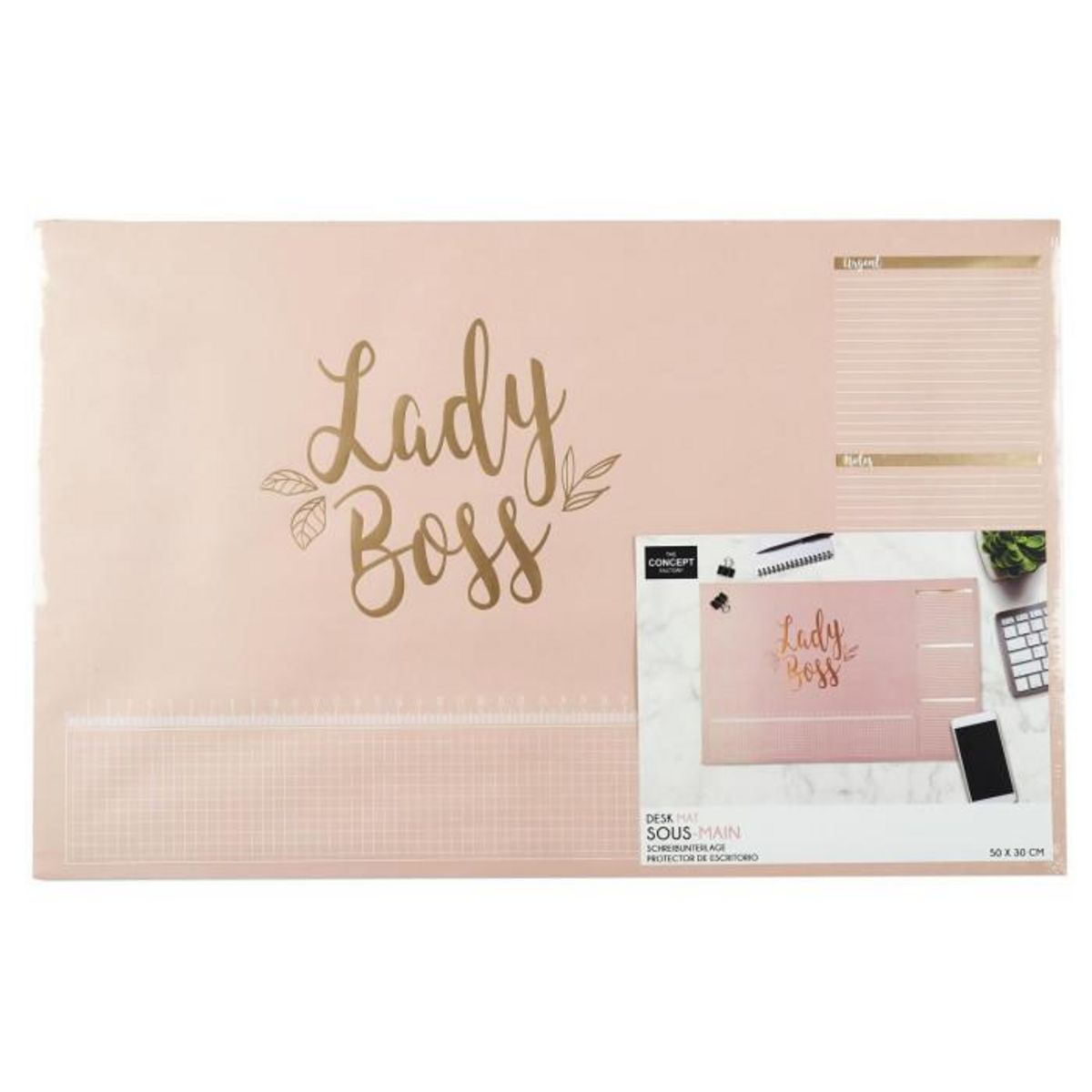 Paris Prix Sous Main en Papier  Lady Boss  50cm Rose