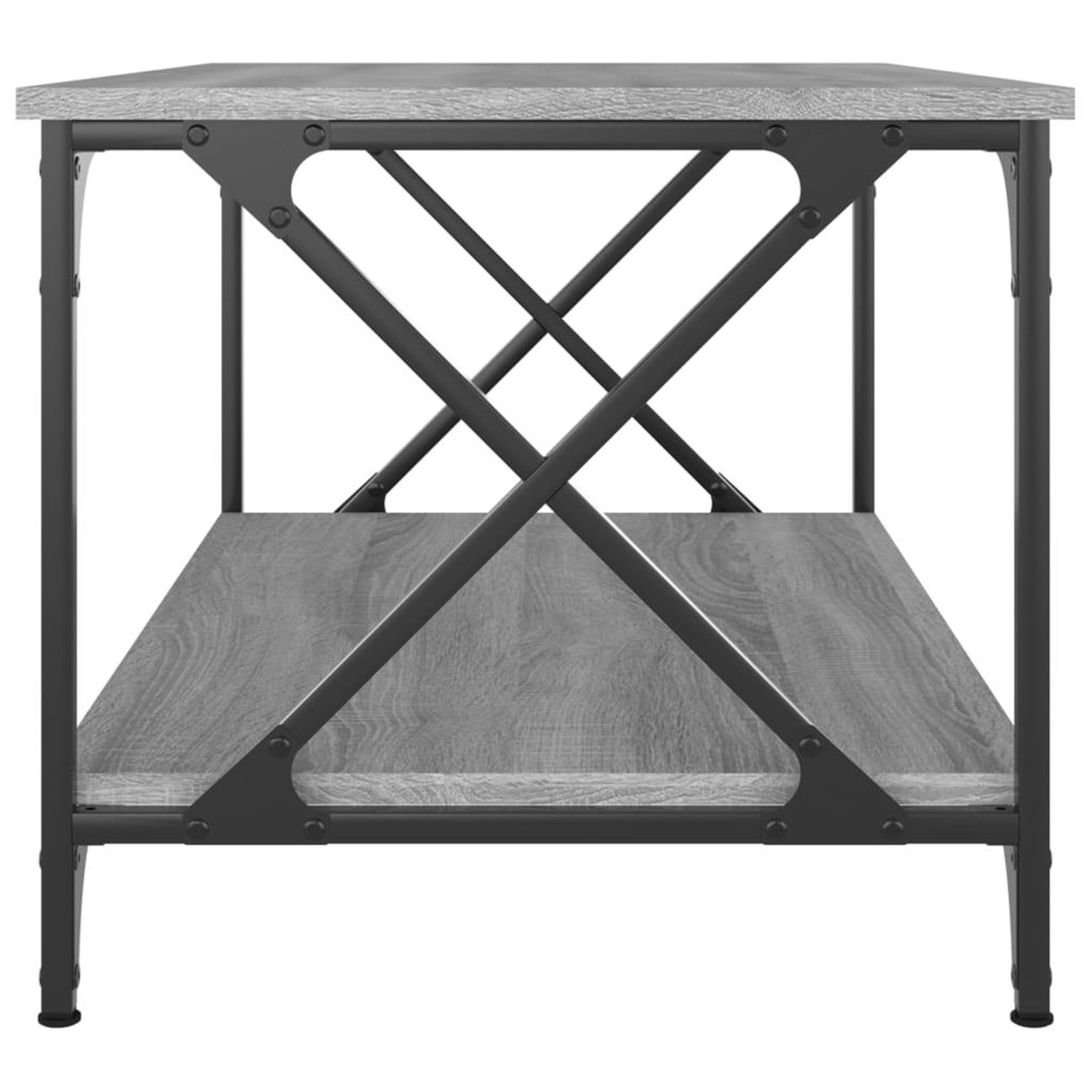 Voir la diapositive 5 : VIDAXL Table basse Sonoma gris 80x50x45 cm Bois d'ingenierie et fer