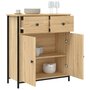 Voir la diapositive 4 : VIDAXL Buffet chene sonoma 70x30x80 cm bois d'ingenierie