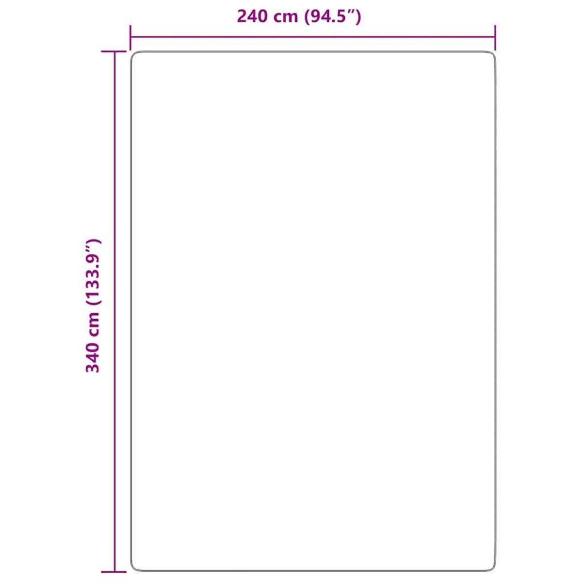 VIDAXL Tapis shaggy a poils longs NAVARRA creme 240x340 cm polyester