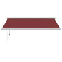 Voir la diapositive 3 : VIDAXL Auvent retractable automatique bordeaux 350x250 cm
