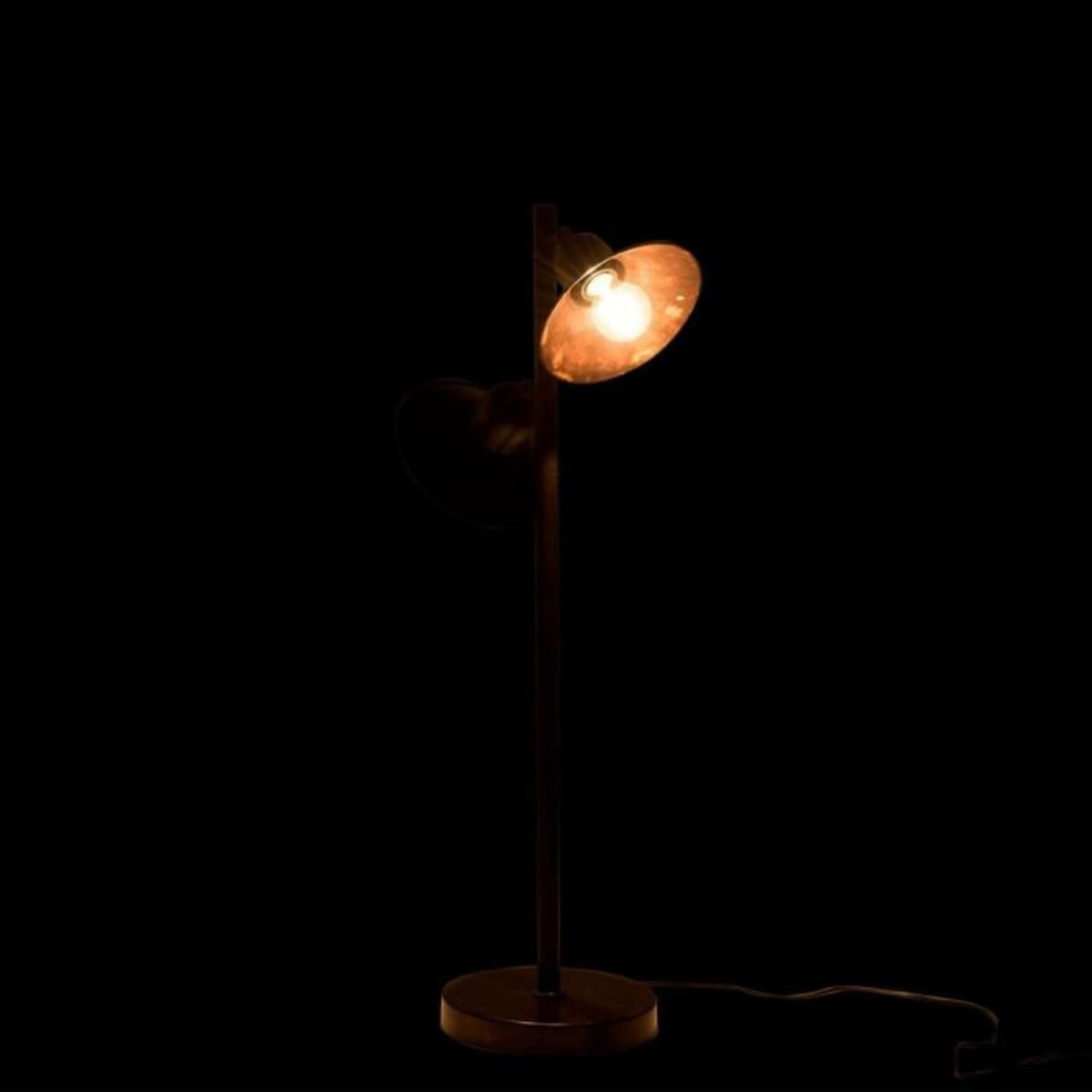 Paris Prix Lampe à Poser Design en Métal  Conic  80cm Marron Foncé