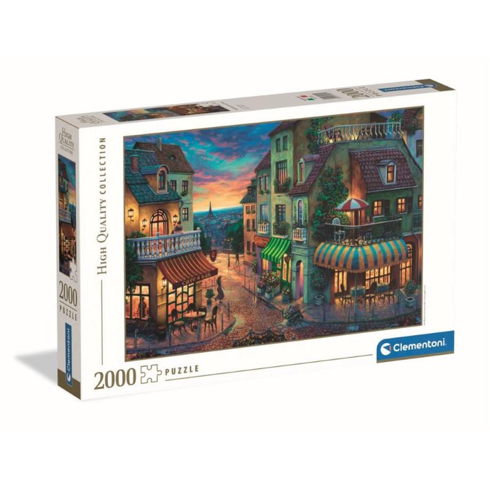 CLEMENTONI Puzzle 2000 pièces Rues d’Europe paysage urbain – Clementoni