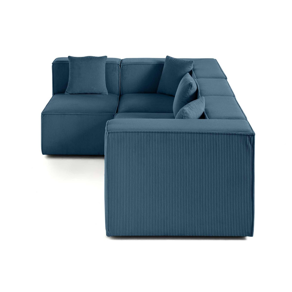 LISA DESIGN Arty - canapé modulable d'angle gauche 4 places - en velours côtelé