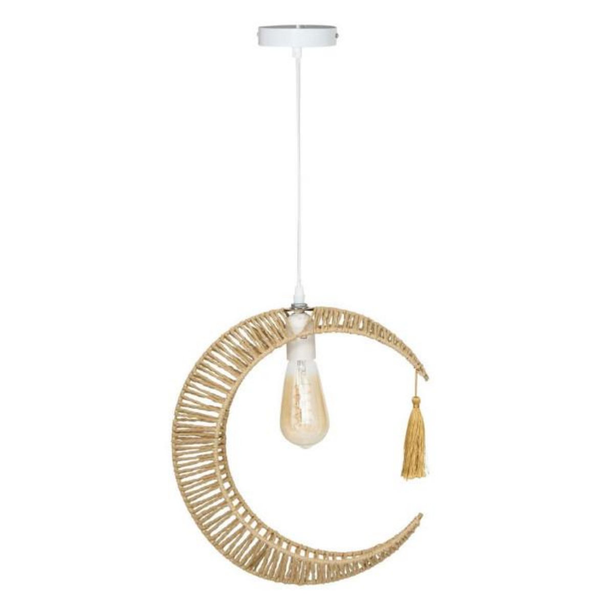 Atmosphera Kids Lampe Suspension Enfant Lune  Bella  33cm Beige