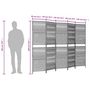 Voir la diapositive 6 : VIDAXL Cloison de separation 5 panneaux gris resine tressee