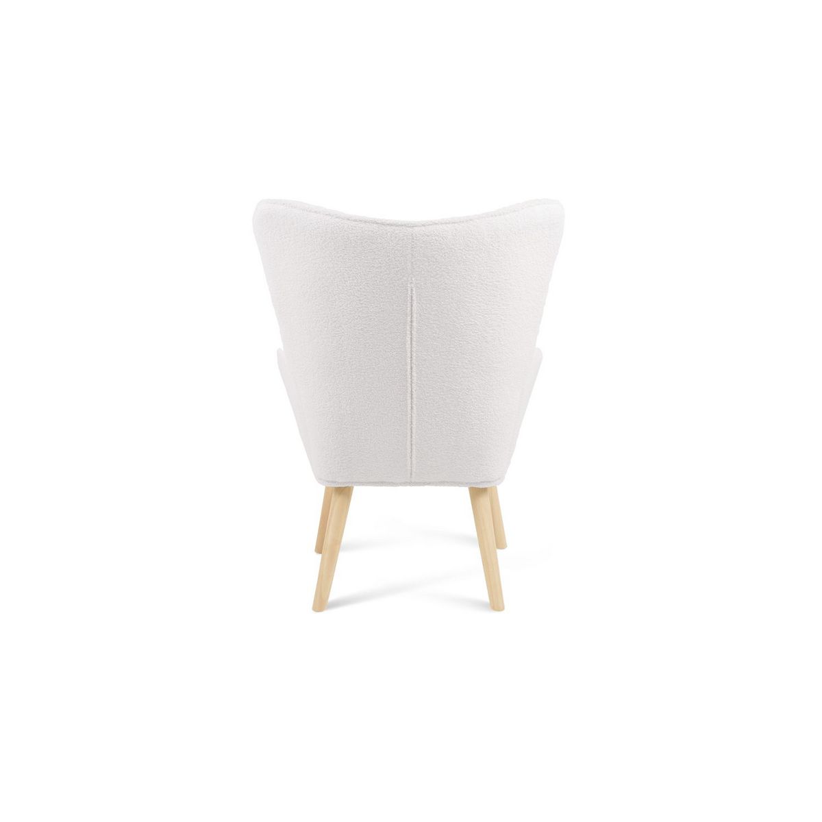 Fauteuil tissu bouclette blanc SVEN