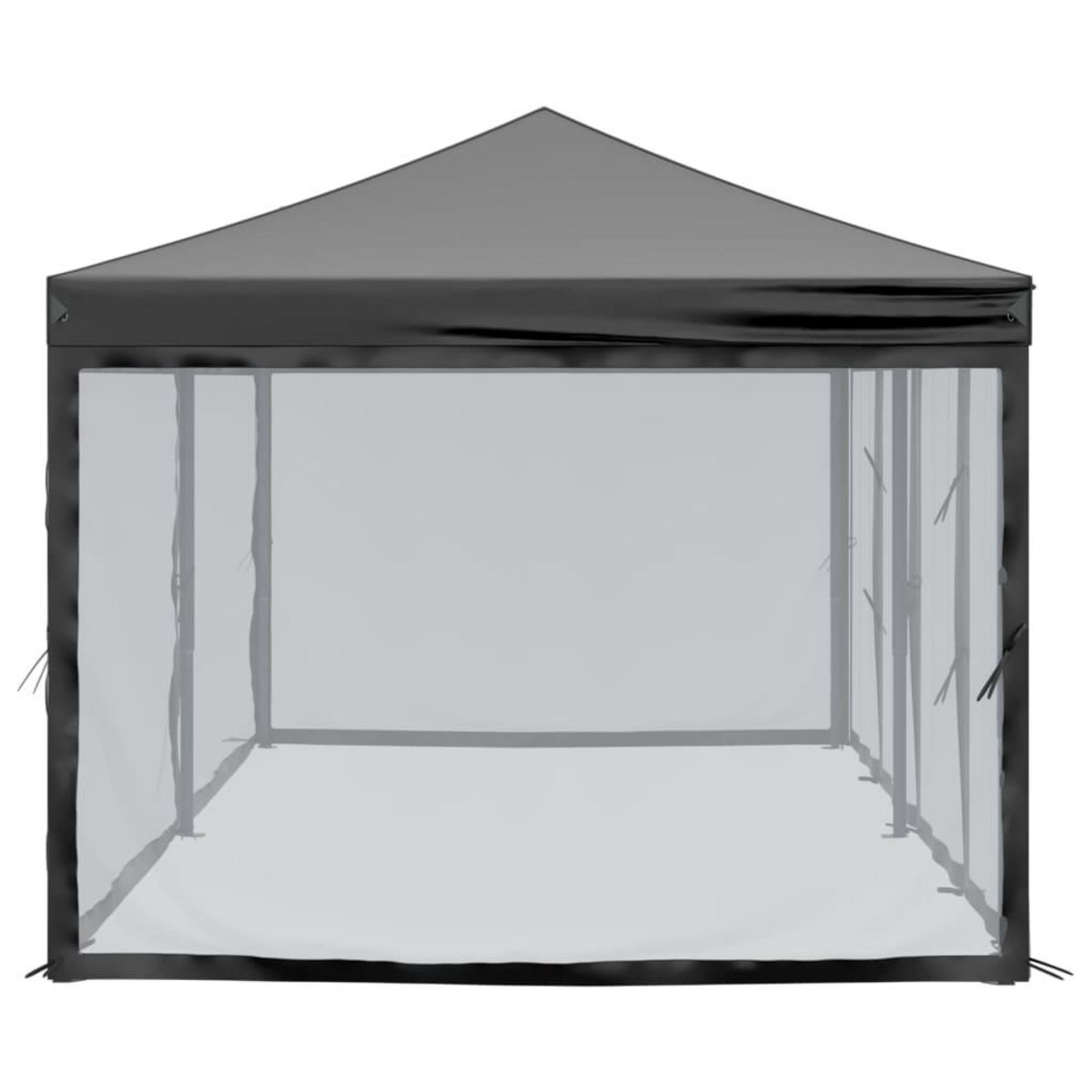 VIDAXL Tente de reception pliable avec parois Noir 3x6 m