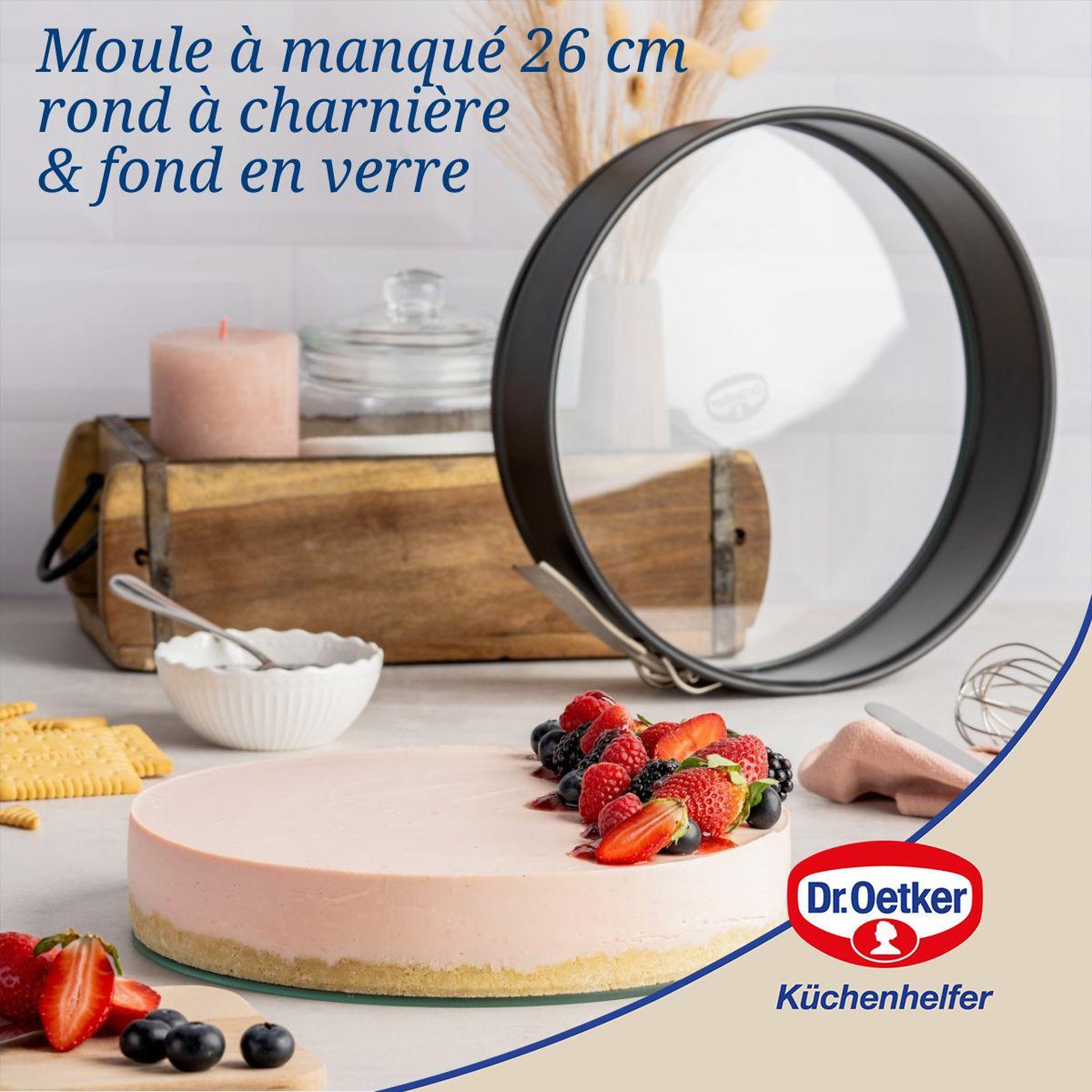 Voir la diapositive 2 : DR.OETKER Ensemble de 2 moules à manqué à charnière 26 cm dr.oetker tradition