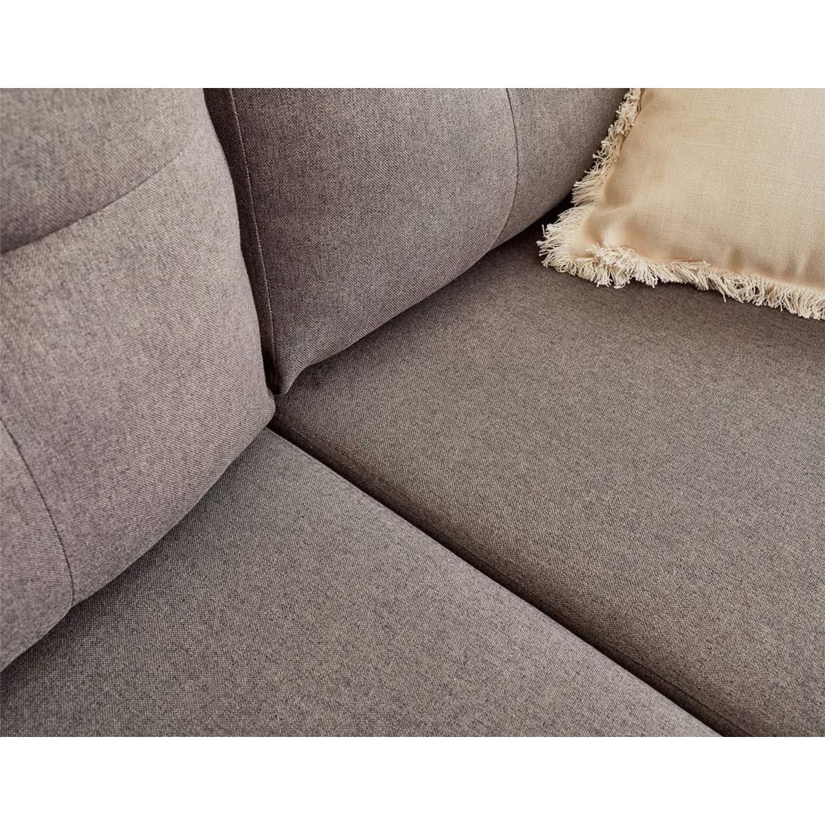 BEST MOBILIER Tulipe - canapé d'angle réversible - 4 places - convertible avec coffre - en tissu