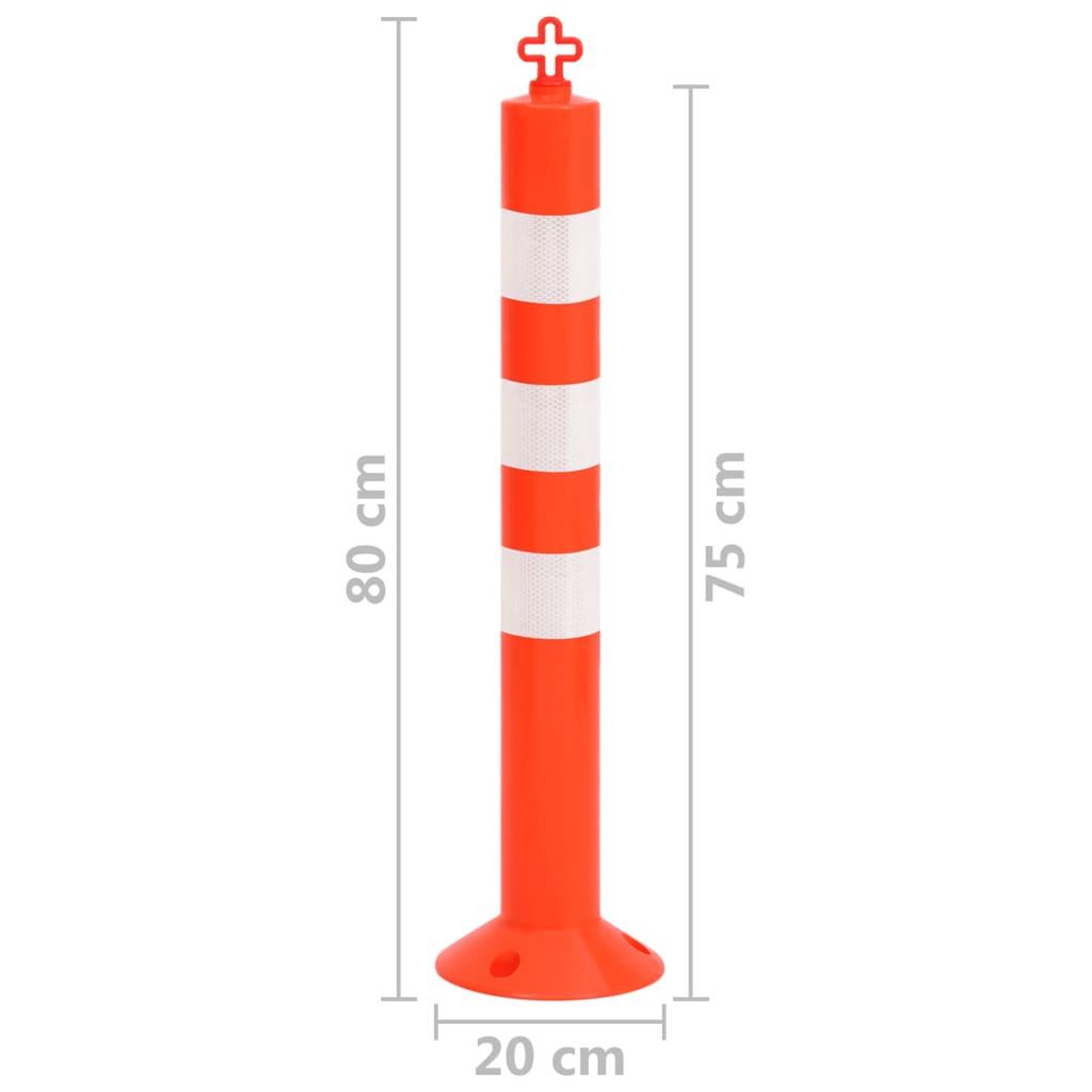 Voir la diapositive 6 : VIDAXL Bornes de controle du trafic 10 pcs avec chaîne 75 cm PE