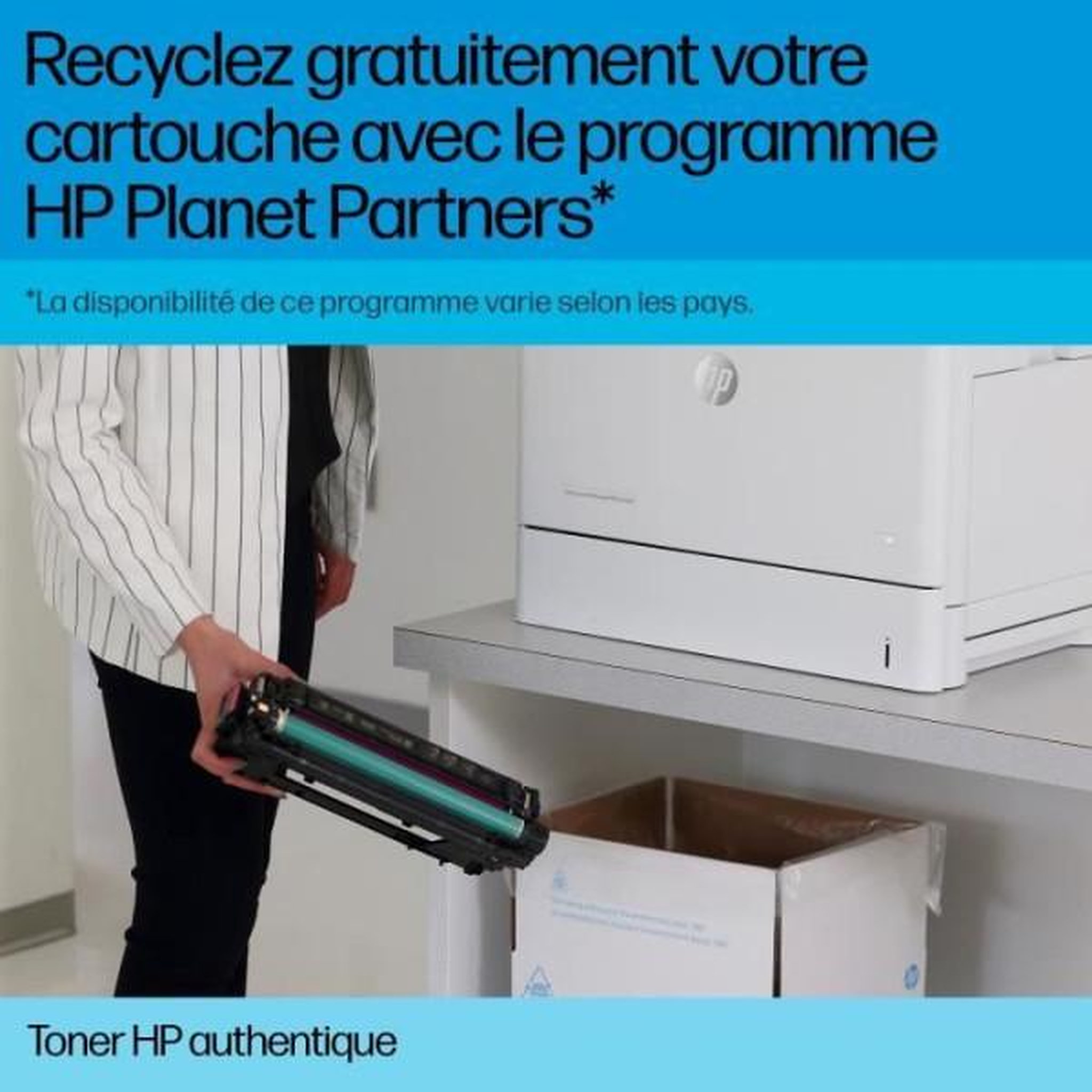 Voir la diapositive 4 : HP Cartouche de toner HP 125A (CB541A) cyan pour imprimantes HP Color LaserJet CP1215/CP1515/CP1518/CM1312MFP