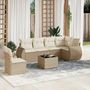 Voir la diapositive 1 : VIDAXL Salon de jardin avec coussins 7 pcs beige resine tressee