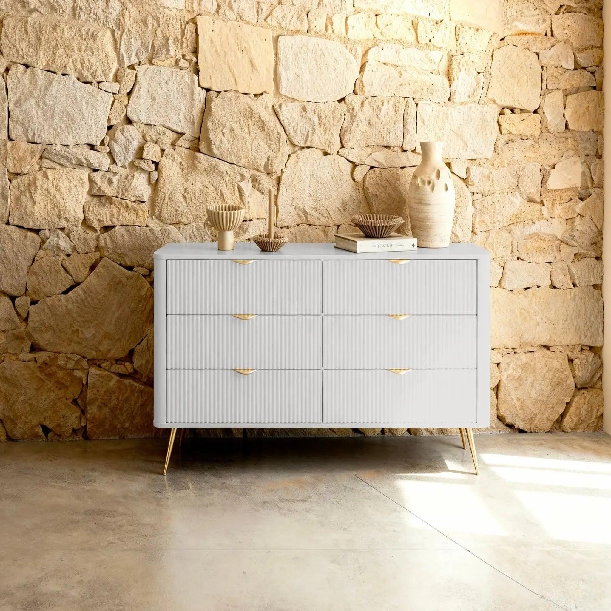 Voir la diapositive 6 : CASANOVA PARIS Joudy - buffet 163cmeffet rainuré