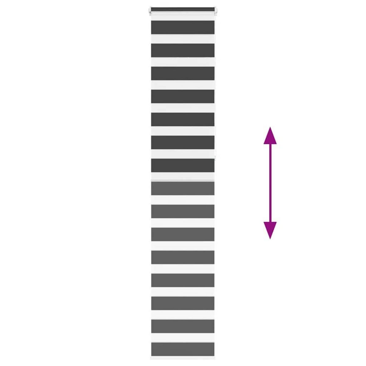 VIDAXL Store zebre noir 40x230 cm largeur du tissu 35,9 cm polyester