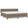 Voir la diapositive 1 : VIDAXL Sommier a lattes de lit avec matelas Taupe 200x200 cm Tissu