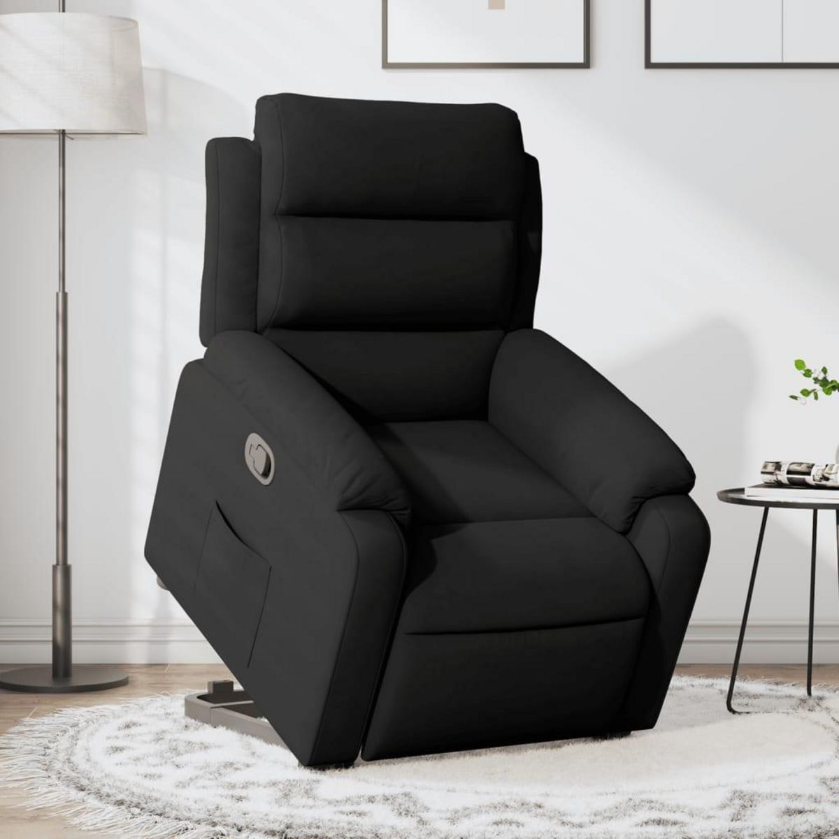 VIDAXL Fauteuil inclinable Noir Velours