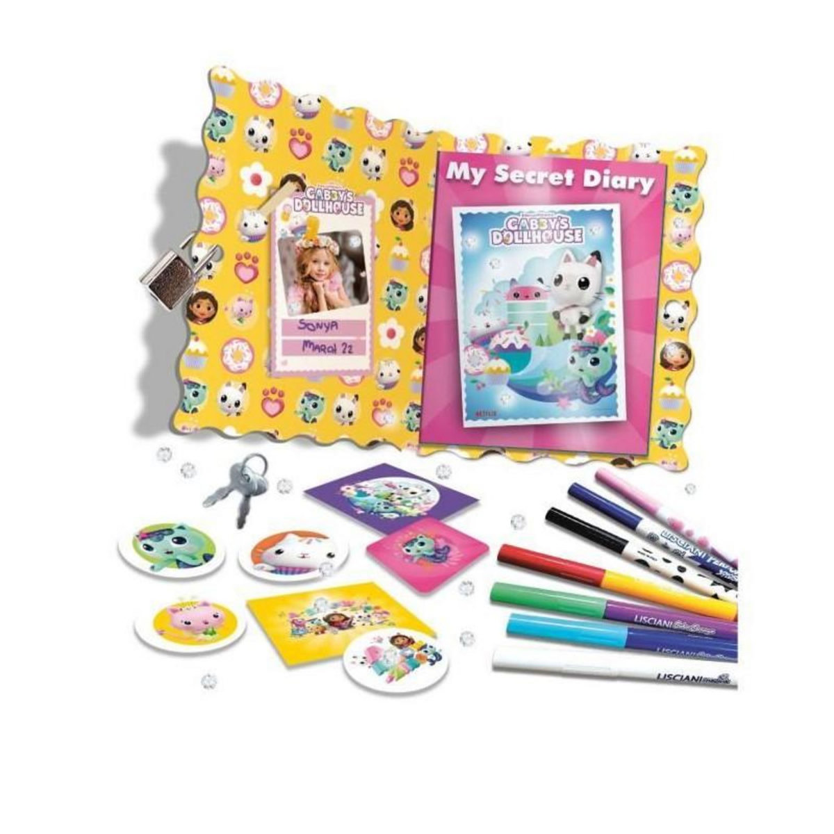 LISCIANI GIOCHI Journal Secret avec stylos fluorescents - LISCIANI - Préservez vos secrets en toute sécurité