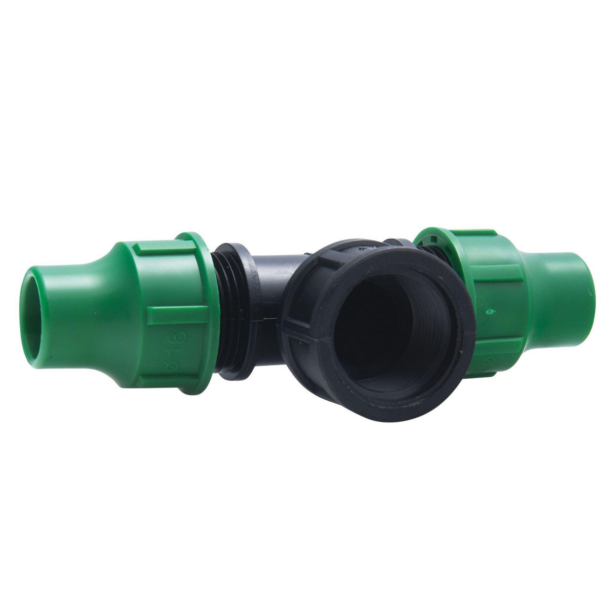 Jardibric Raccord tuyau Ø16 mm 2 têtes avec 1 sortie Femelle