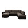 Voir la diapositive 1 : BEST MOBILIER Chuck - canapé panoramique xxl - convertible avec coffre - 7 places - droit