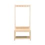 Voir la diapositive 5 : SWEEEK Meuble d'entrée. cannage et décor bois. porte manteau avec étagère
