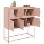Voir la diapositive 5 : VIDAXL Buffet rose 100,5x39x107 cm acier