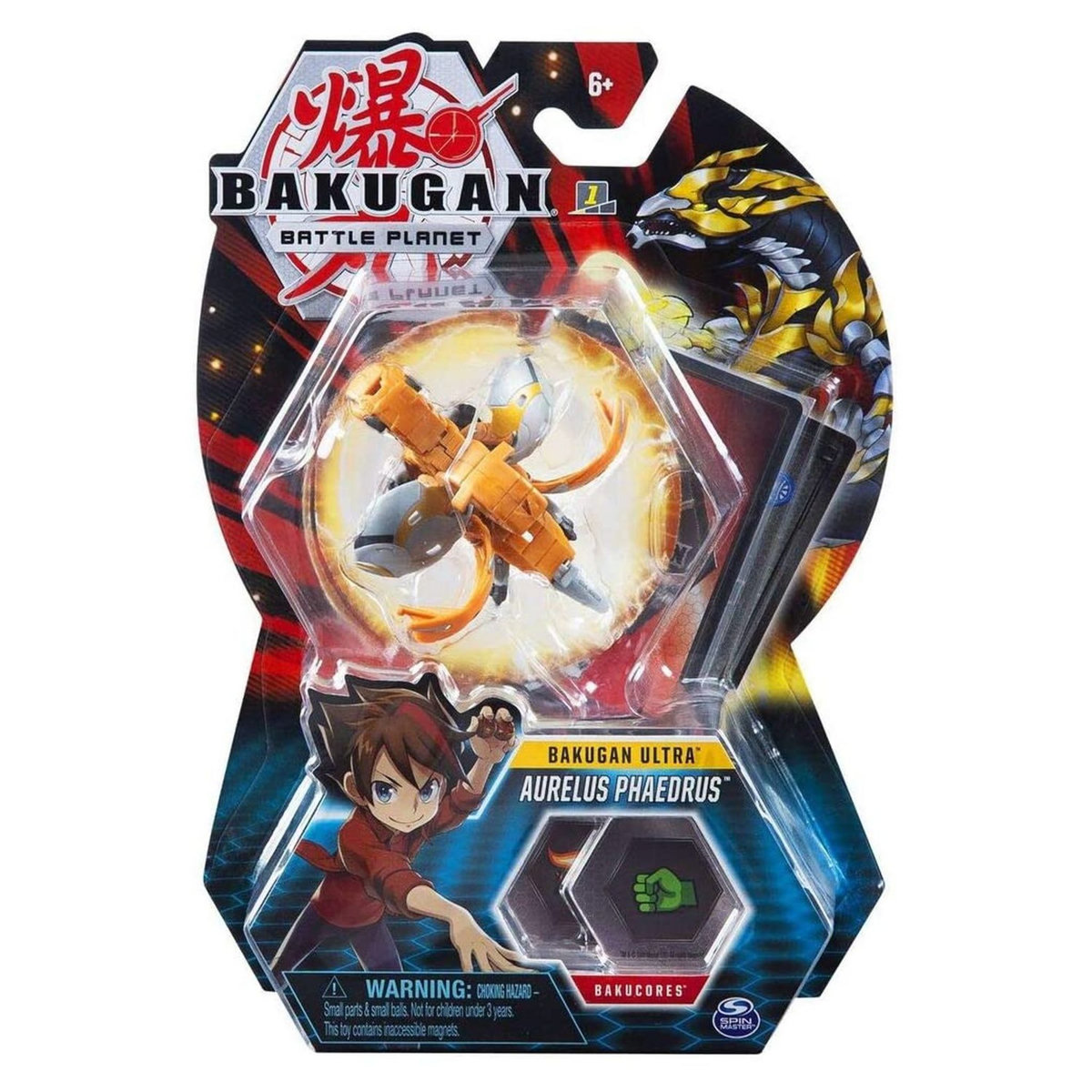 SPIN MASTER Pack figurine Bakugan Ultra Battle planet + cartes - Aurelus Phaedrus