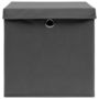 Voir la diapositive 4 : VIDAXL Boîtes de rangement avec couvercles 4 pcs 28x28x28 cm Gris